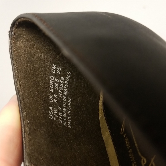 Soft Style brown vinyl block heels, women's size 7.5 - Picture 15 of 15